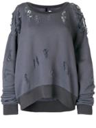 Unravel Project Distressed Jumper - Grey