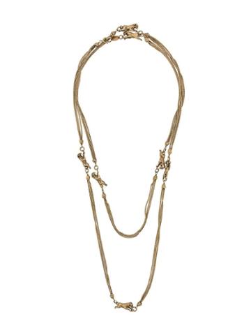 Chanel Pre-owned 1960s Ram Charm Goossens Necklace - Gold