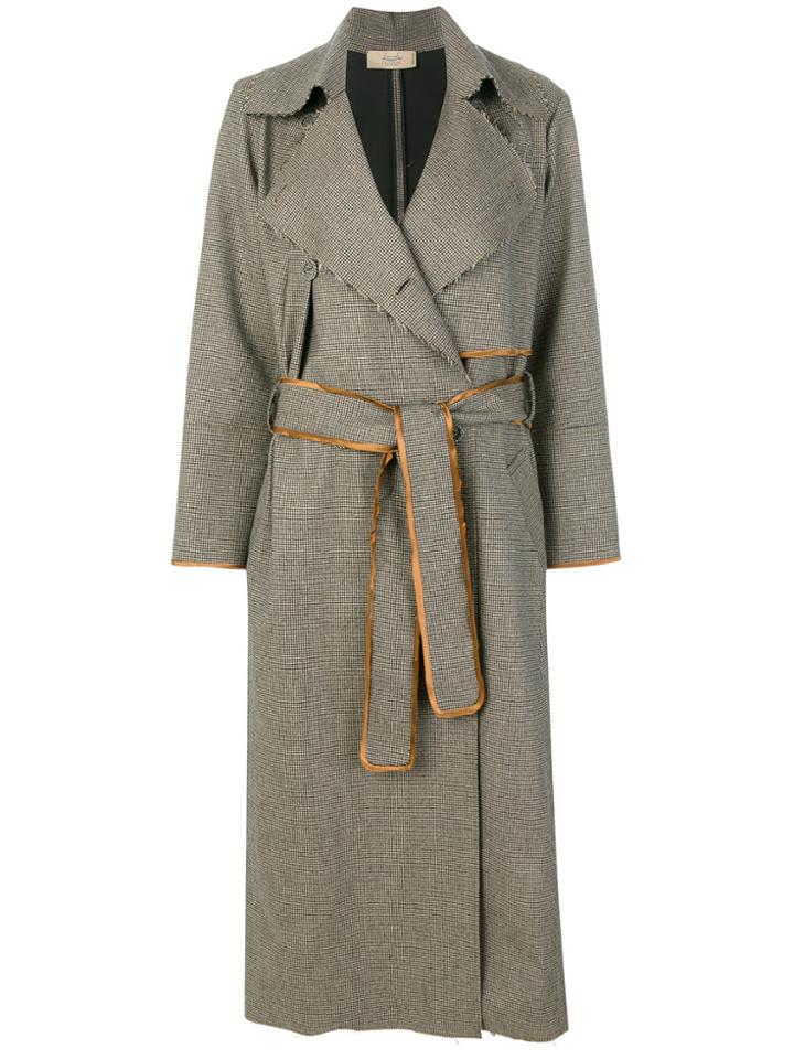 Maison Flaneur Tweed Trench Coat - Nude & Neutrals