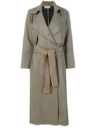 Maison Flaneur Tweed Trench Coat - Nude & Neutrals