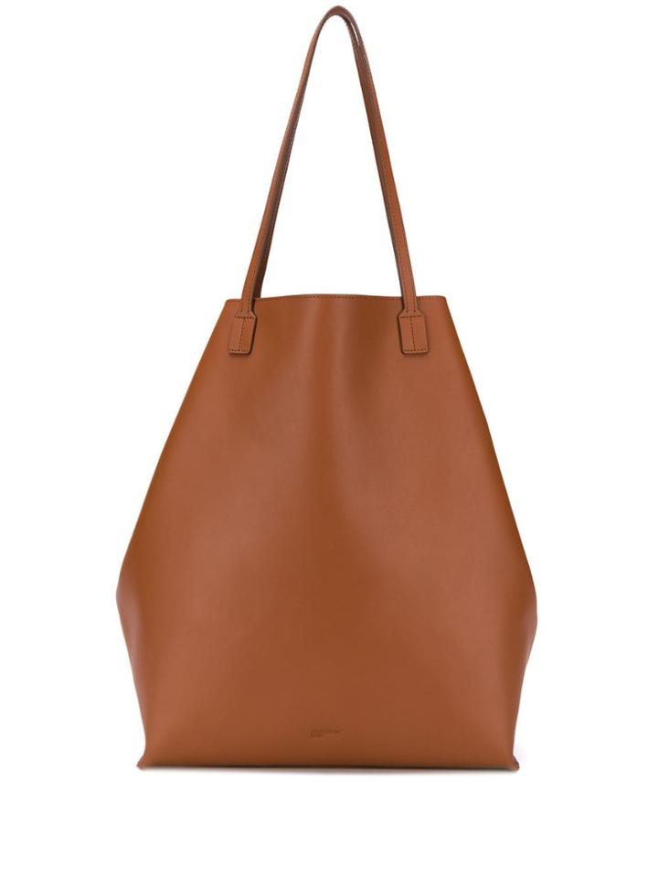 Jil Sander Navy Slouchy Tote - Brown