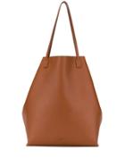 Jil Sander Navy Slouchy Tote - Brown