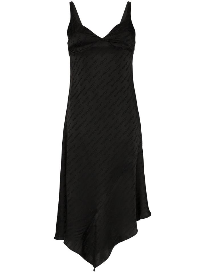 Off-white Logo Asymmetric Dress - Black