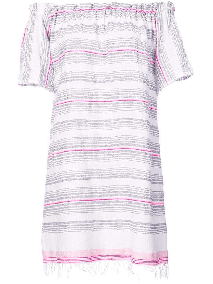 Lemlem Tereza Ruffled Neck Dress - White
