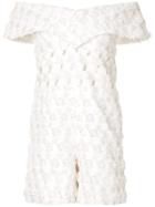 Kage Off-the-shoulder Playsuit - White