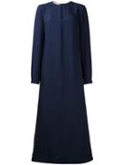 Marni - Flared Maxi Dress - Women - Viscose - 44, Blue, Viscose
