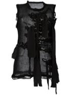 Damir Doma - Koa Knitted Top - Women - Linen/flax/cupro - M, Women's, Black, Linen/flax/cupro