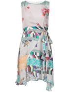 Nicole Miller Floral Pattern Dress - Multicolour
