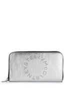 Stella Mccartney Zip-around Logo Wallet - Silver
