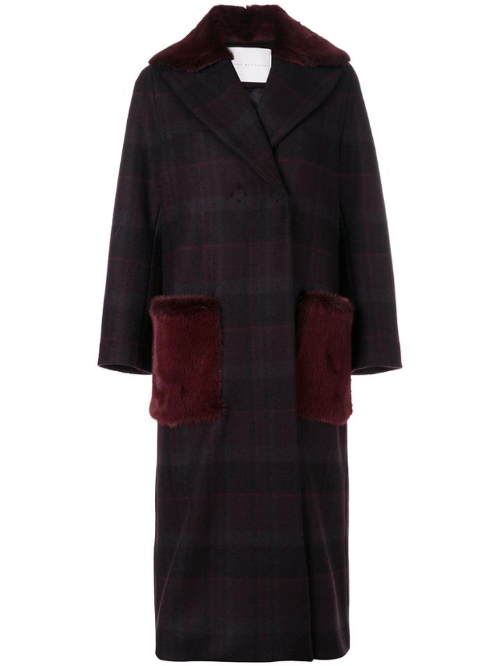 Giada Benincasa Double-breasted Checked Coat - Red