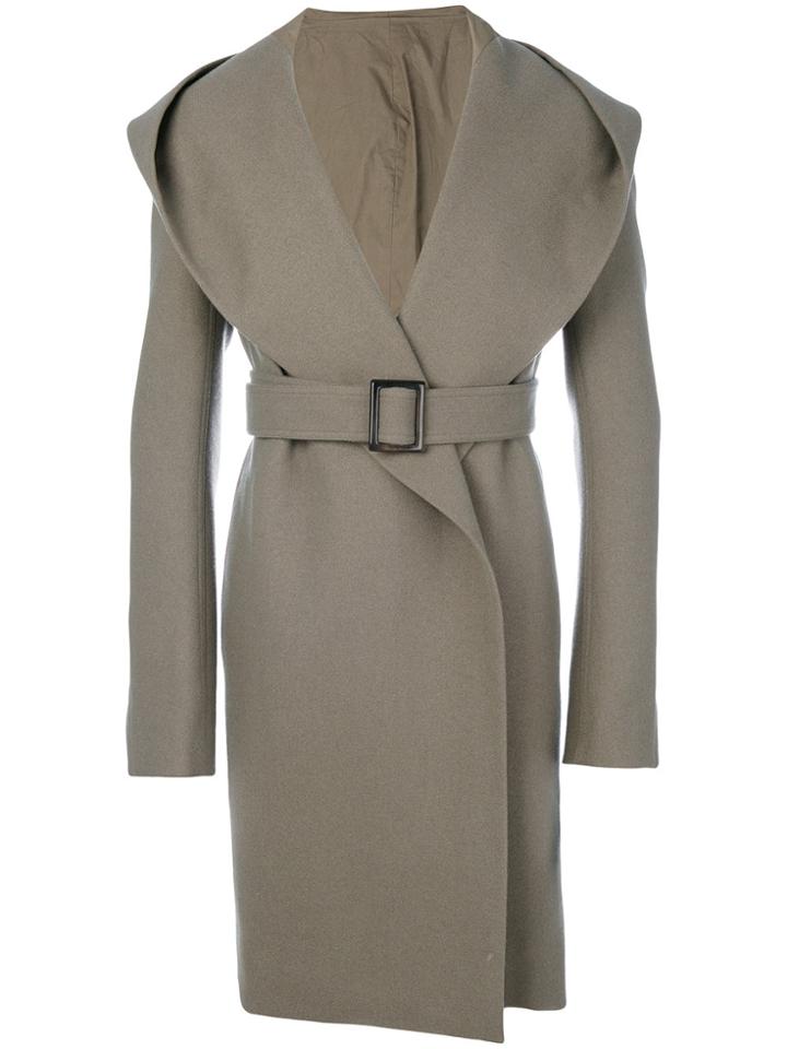 Rick Owens Glitter Trench Coat - Green