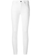 D.exterior Skinny Trousers, Women's, Size: 40, White, Cotton/spandex/elastane