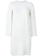 Givenchy Crepe Slit Sleeve Dress, Women's, Size: 36, White, Viscose/spandex/elastane/silk