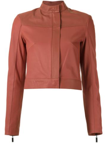 Giuliana Romanno Leather Jacket, Women's, Size: 36, Orange, Leather
