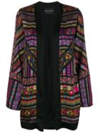 Etro Printed Loose Cape Jacket - Black
