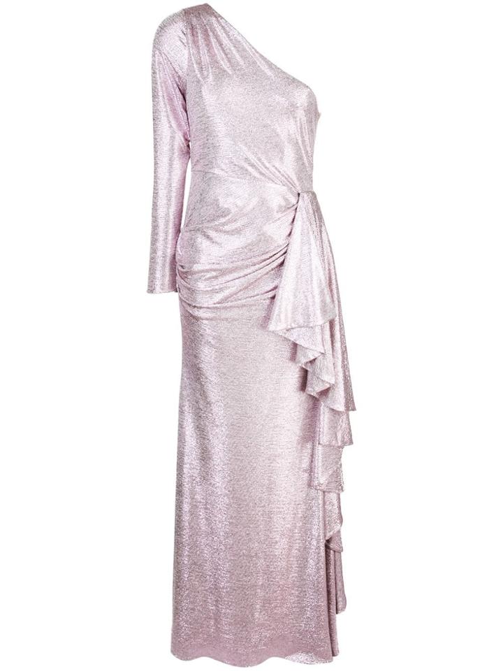 Zac Zac Posen Ray Metallic Gown - Pink