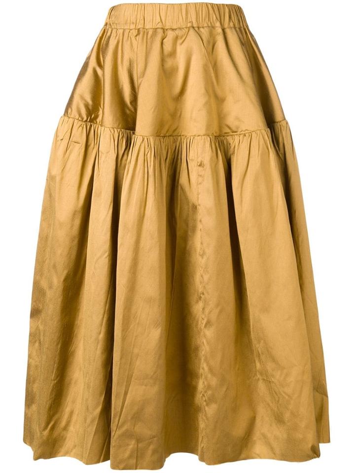 Marques'almeida Full Ruched Skirt - Gold
