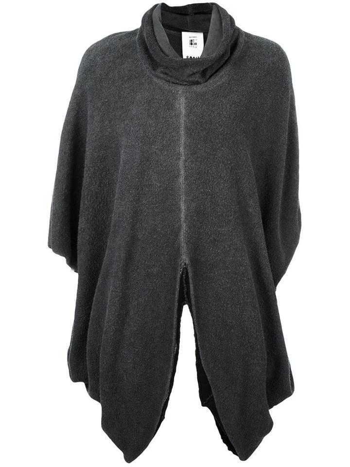 Lost & Found Rooms Draped Poncho, Women's, Size: Small, Black, Cotton