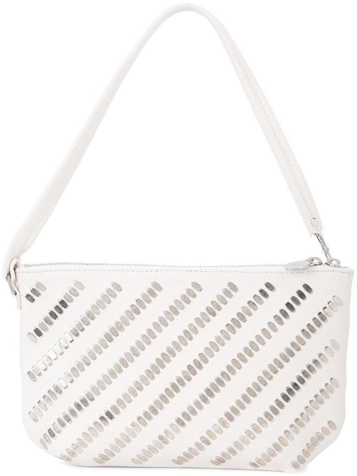 Calleen Cordero - Vega Clutch - Women - Leather - One Size, Women's, White, Leather