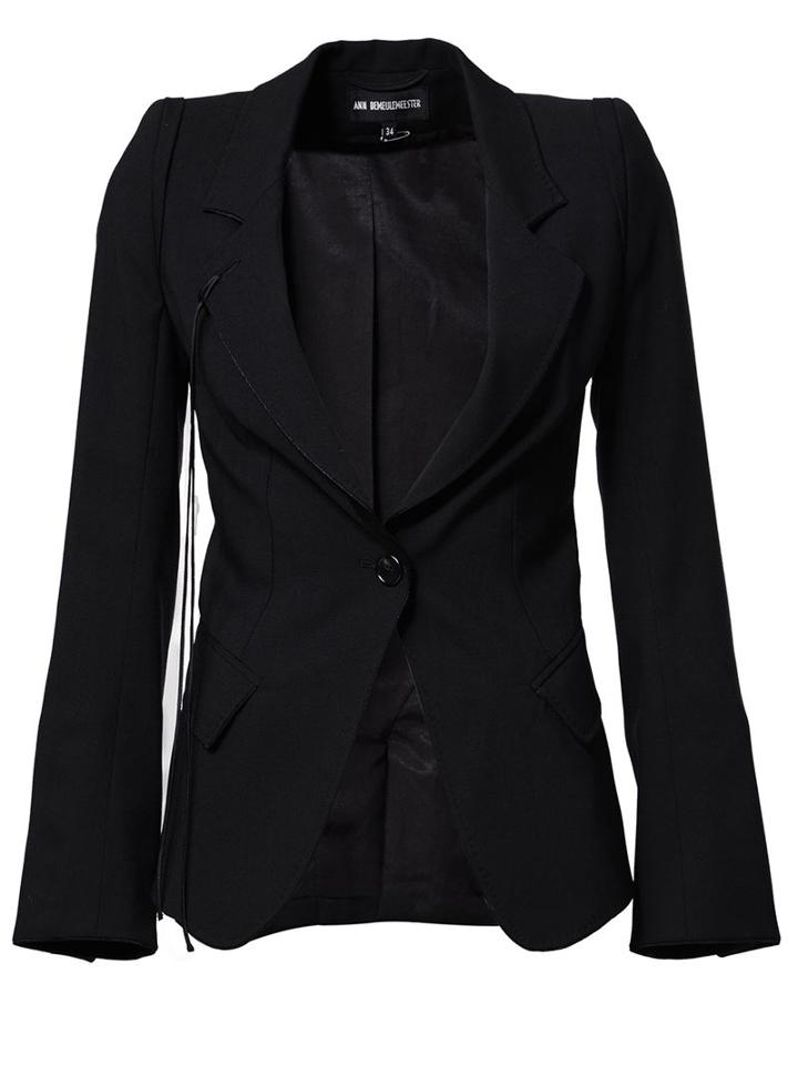 Ann Demeulemeester One-button Blazer, Women's, Size: 38, Black, Viscose/virgin Wool
