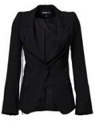 Ann Demeulemeester One-button Blazer, Women's, Size: 38, Black, Viscose/virgin Wool