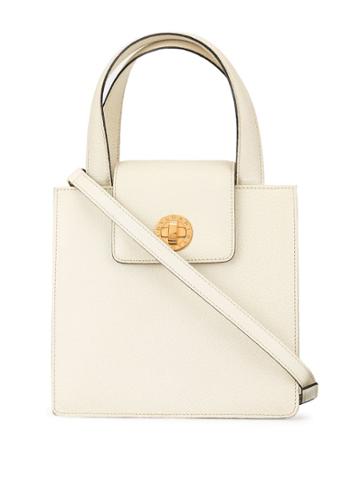 Bulgari Pre-owned Logo Turn-lock Structured 2way Bag - White