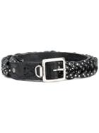 Golden Goose Deluxe Brand Plaited Stud Detail Belt - Black