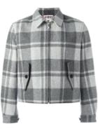 Thom Browne Plaid Jacket, Men's, Size: 1, Grey, Cupro/wool