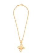 Chanel Pre-owned Cc 4 Diamond-shape Necklace - Gold