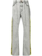 Aries Side Logo Stripe Jeans - Grey