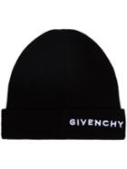 Givenchy Embroidered Logo Beanie Hat - Black