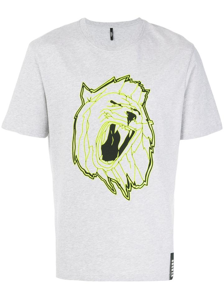 Versus Front Printed T-shirt - Grey