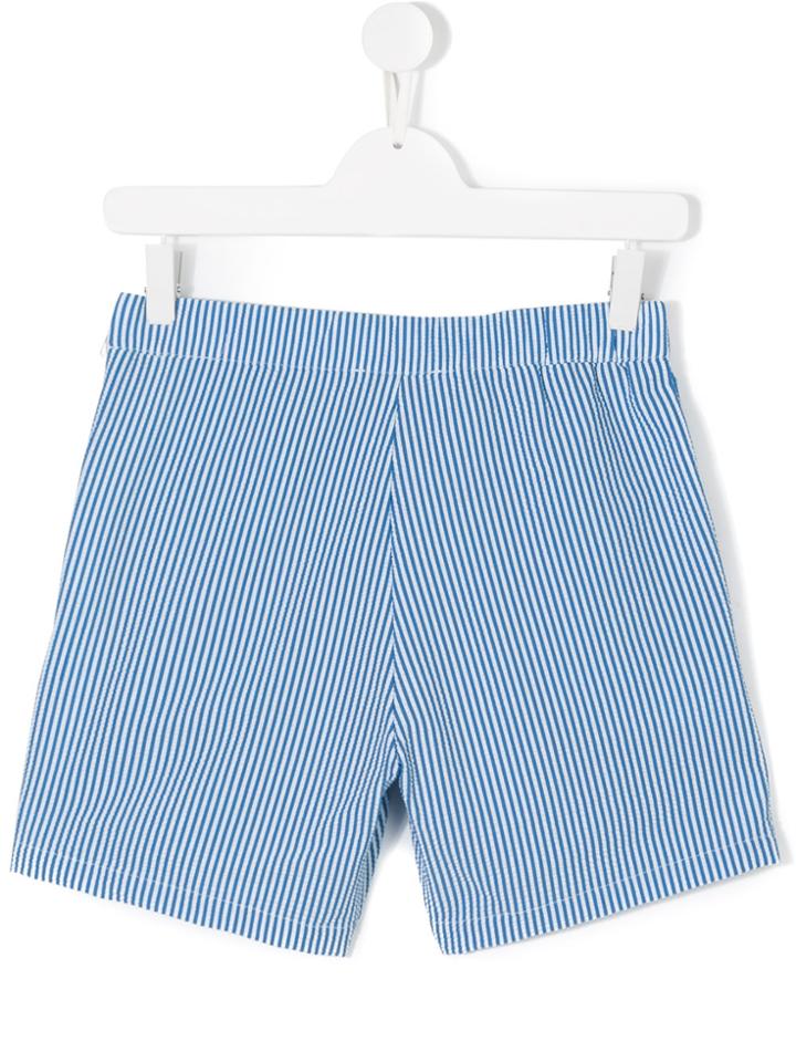 Msgm Kids Striped Shorts - Blue