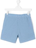 Msgm Kids Striped Shorts - Blue