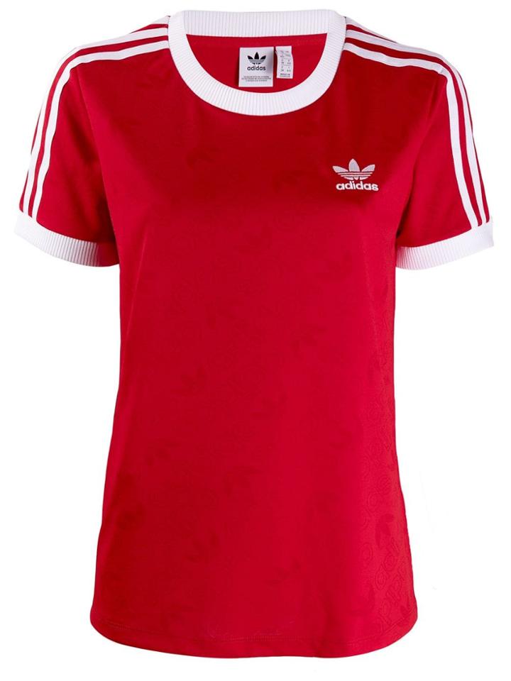 Adidas Signature 3 Stripe T-shirt - Red