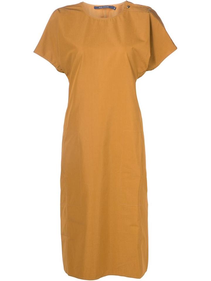 Sofie D'hoore Shift Dress, Women's, Size: 38, Yellow/orange, Cotton