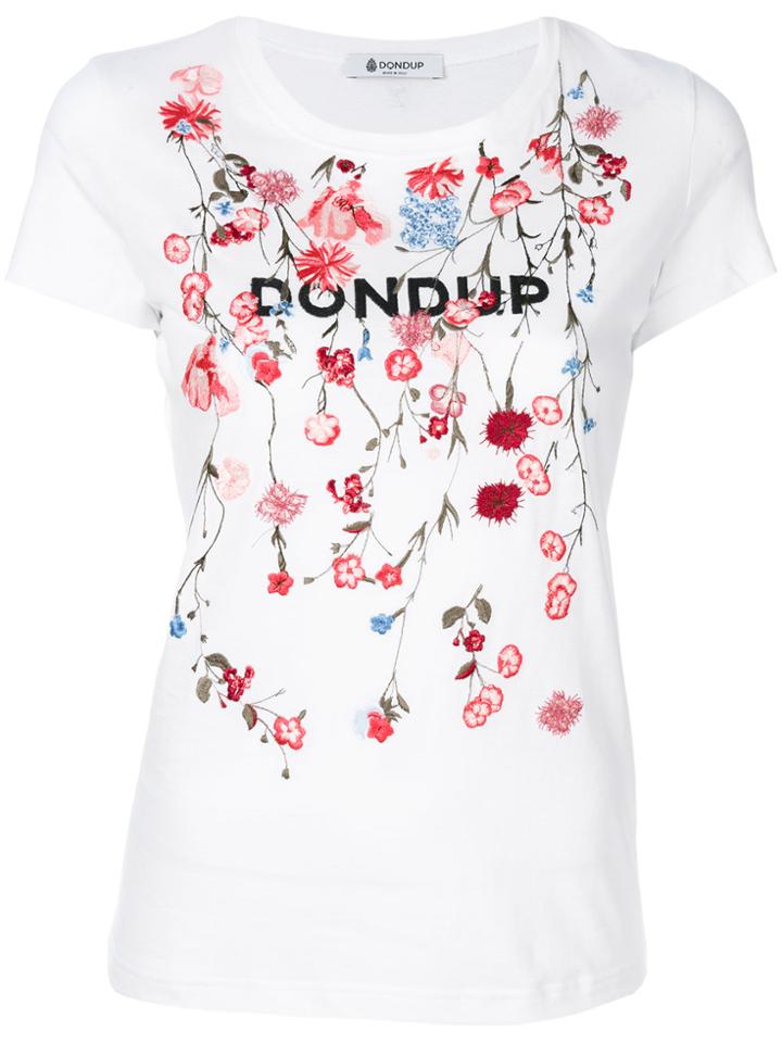 Dondup Floral Embroidery T-shirt - White