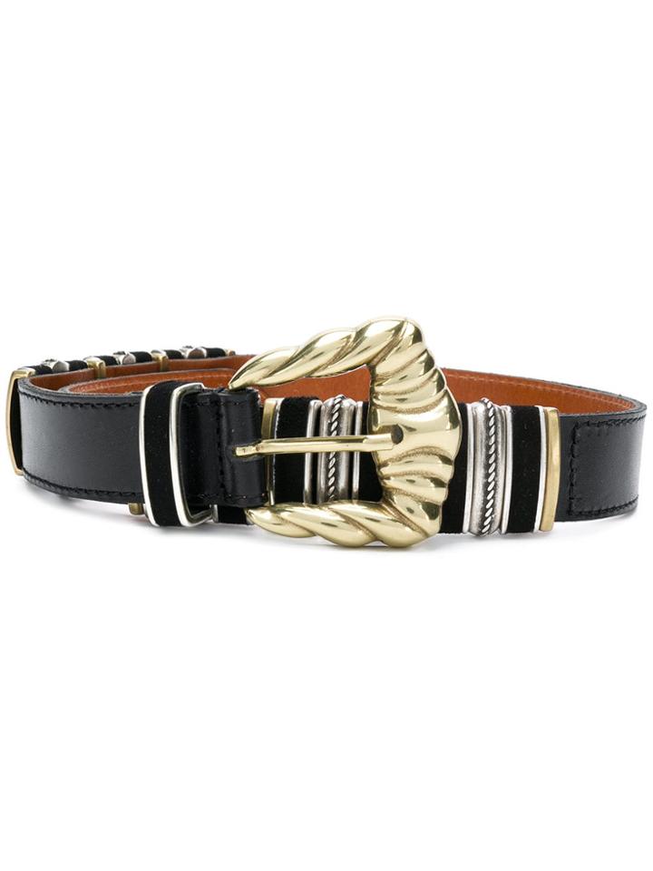 Etro Metal Hardware Belt - Black