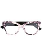 Gucci Eyewear - Floral Print Glasses - Women - Acetate - 49, Black, Acetate