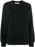 Nº21 Tonal Logo Appliqué Sweatshirt - Black