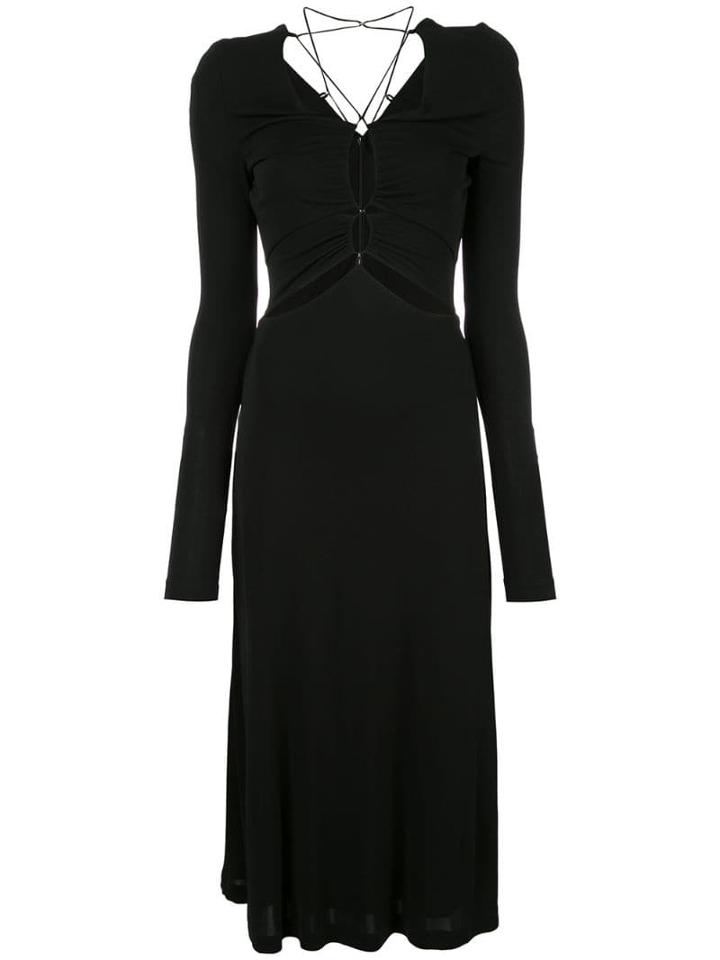 Dion Lee Lace Up Detail Dress - Black