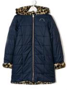 Little Marc Jacobs Teen Reversible Faux Fur And Padded Leopard Coat -