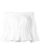 Dondup Hammel Blouse, Women's, Size: 42, White, Cotton/spandex/elastane