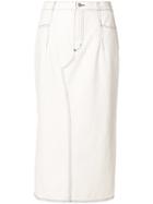 3.1 Phillip Lim Lace-up Pencil Skirt - White