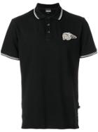 Just Cavalli Skull Patch Polo Shirt - Black