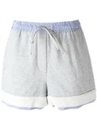 3.1 Phillip Lim Drawstring Shorts, Women's, Size: Small, Grey, Cotton