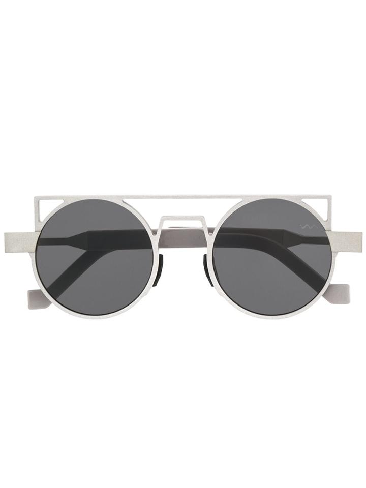 Vava X Siza Vieira Round Frame Sunglasses - Silver