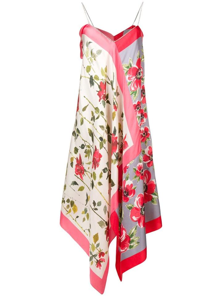 Semicouture Floral Print Slip Dress - Pink