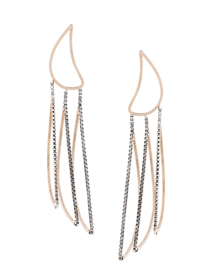 By Boe Petal Outline Earrings - Metallic