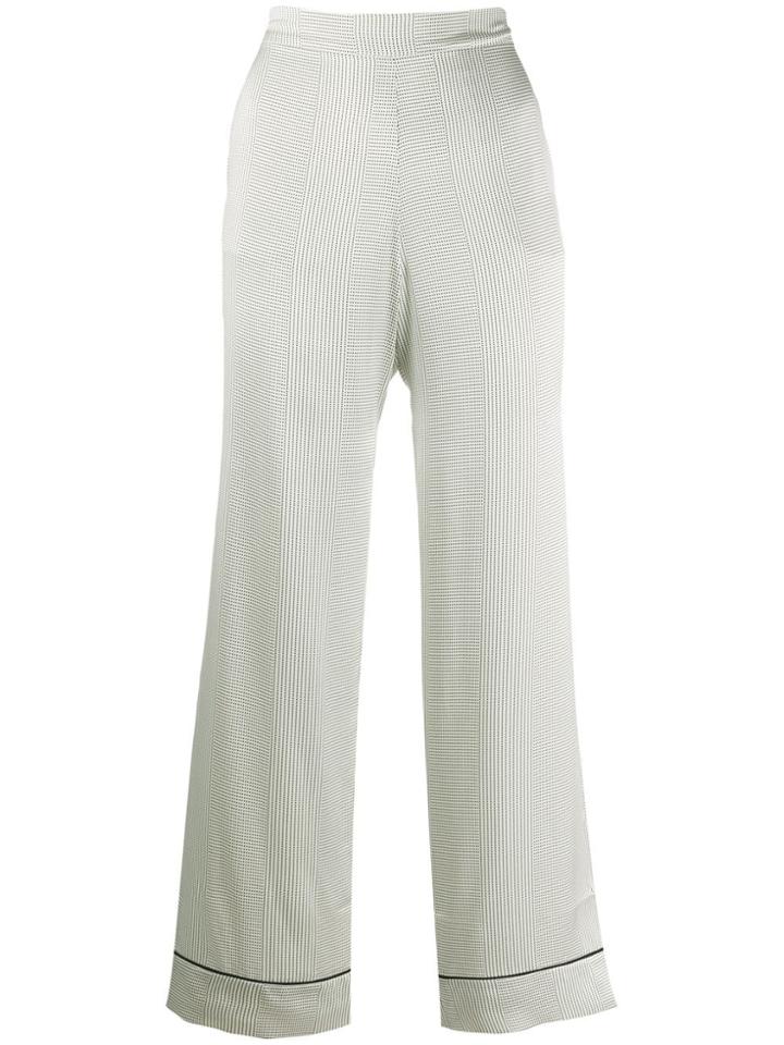 Asceno Dotted Pajama Bottoms - White